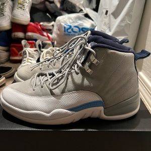 Size 10 - Used Pair Of Jordan 12 Retro ‘Grey University Blue’